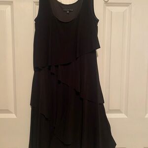 Tiana B. Black Sleeveless Sundress with Scoop Neck for Cocktail party